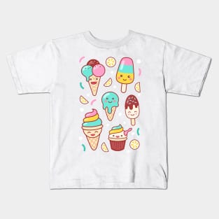 Ice Cream Emoji Mashup #2 Kids T-Shirt